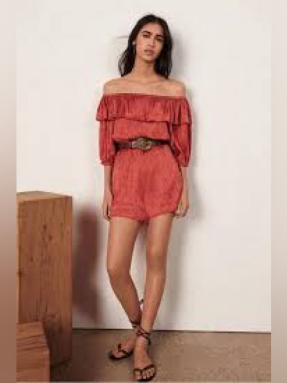 ba&sh Doria Off-the-Shoulder
Romper Pink Boho 6 M 2 Designer Shorts Casual Trip